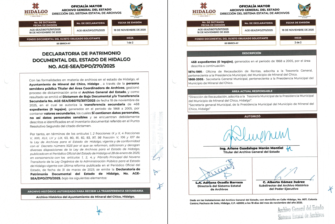 Declaratoria Patrimonial 2025